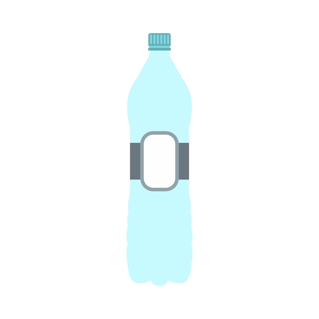 Plastic bottle flat icon isolated on white background