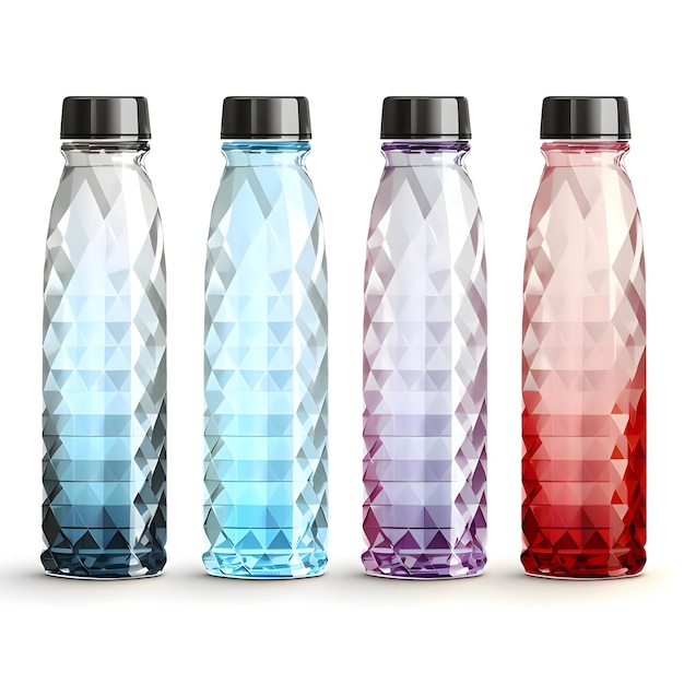 Plastic bottle with water isolated on white background Vector illustration