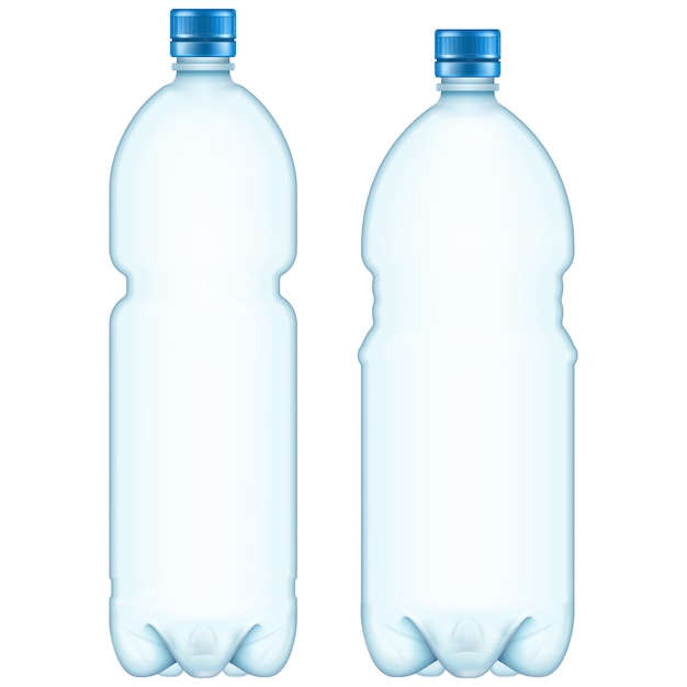 Vector plastic bottles.