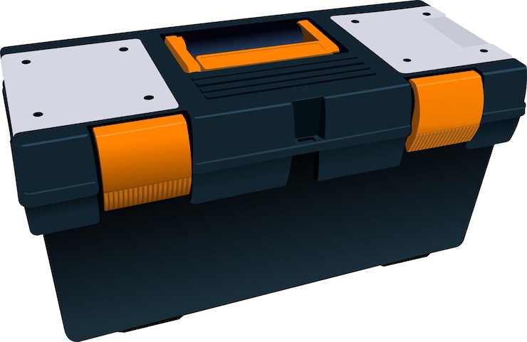 Vector plastic box full for tools vector illustration