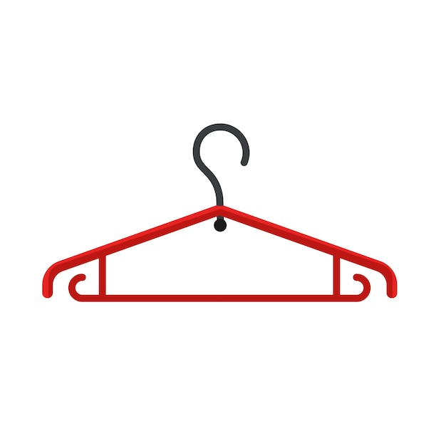 Plastic cloth hanger icon flat illustration of plastic cloth hanger vector icon for web design