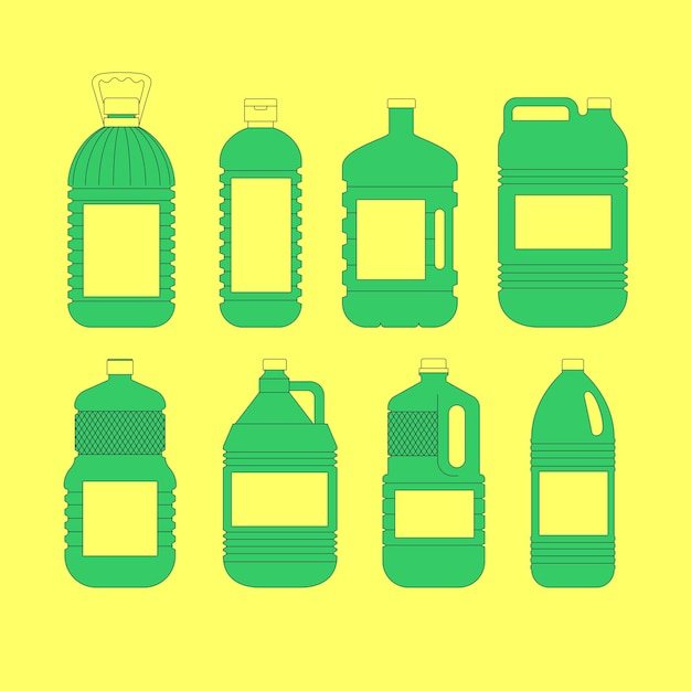 Vector plastic containers