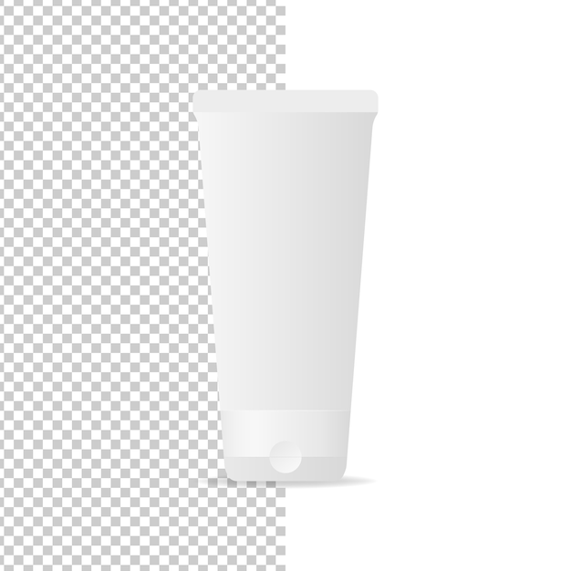 Vector plastic cosmetic tube . plastic cosmetic container.  isolated. template design. realistic