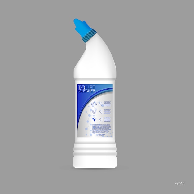 Vector plastic detergent bottles