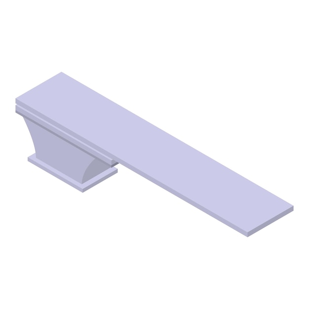 Plastic duikplank pictogram Isometrisch van plastic duikplank vector pictogram voor webdesign geïsoleerd op een witte achtergrond