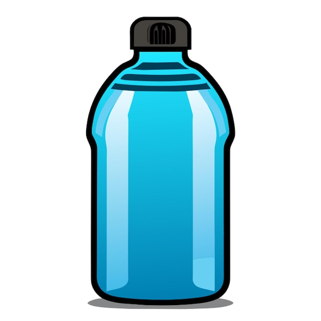 plastic fles eenvoudig detail schone detail vectorillustratie