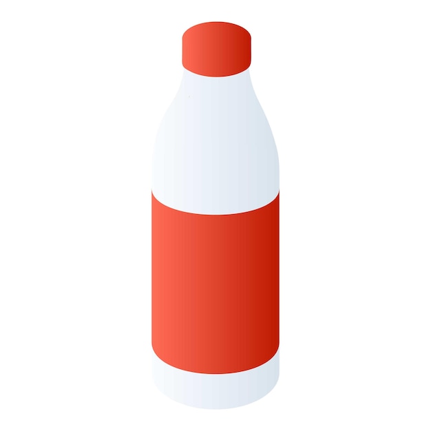 Plastic fles melk pictogram Isometrisch van plastic fles melk vector pictogram voor webdesign geïsoleerd op een witte achtergrond