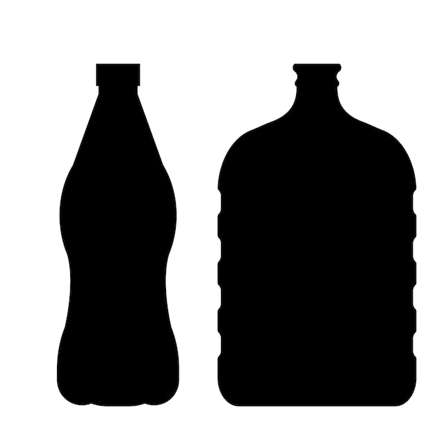 Plastic fles pictogram vector ontwerp