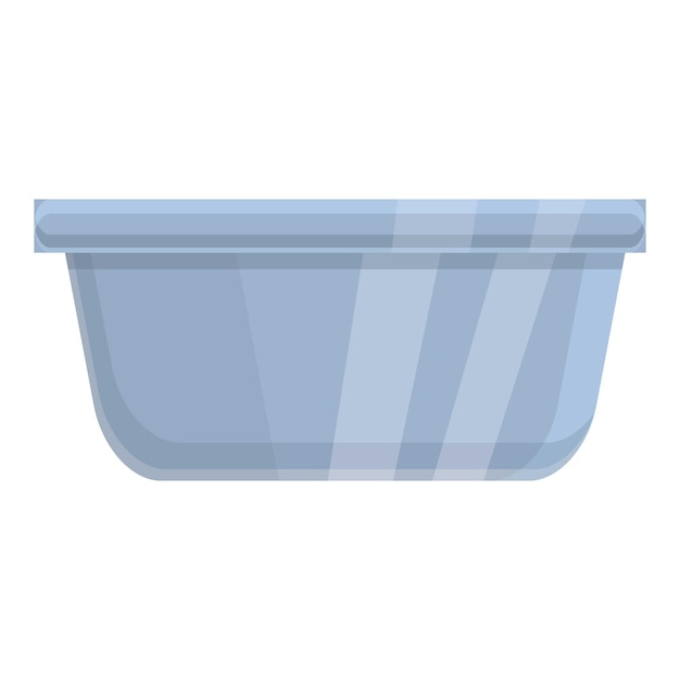 Vector plastic food container icon cartoon of plastic food container vector icon for web design isolated on white background