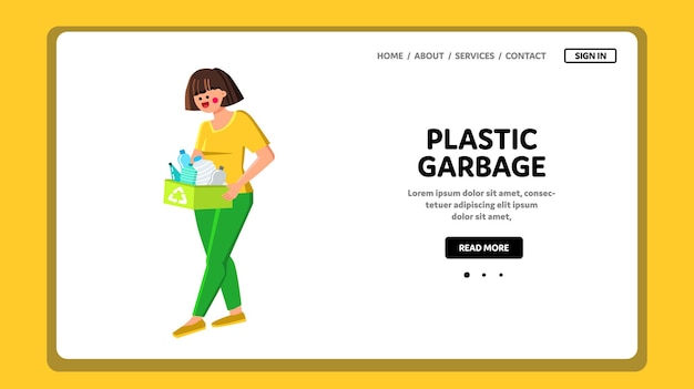 Plastic garbage vector