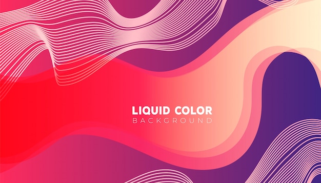 Plastic liquid gradient waves background