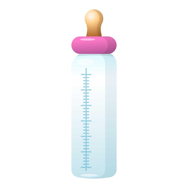 플라스틱 우유 병 아이콘 흰색 배경에 고립 된 웹 디자인을 위한 플라스틱 우유 병 벡터 아이콘의 만화