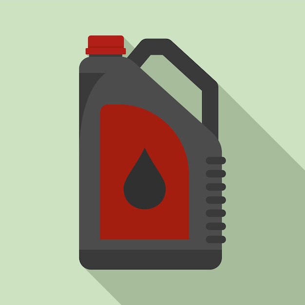 Plastic oil canister icon Flat illustration of plastic oil canister vector icon for web design