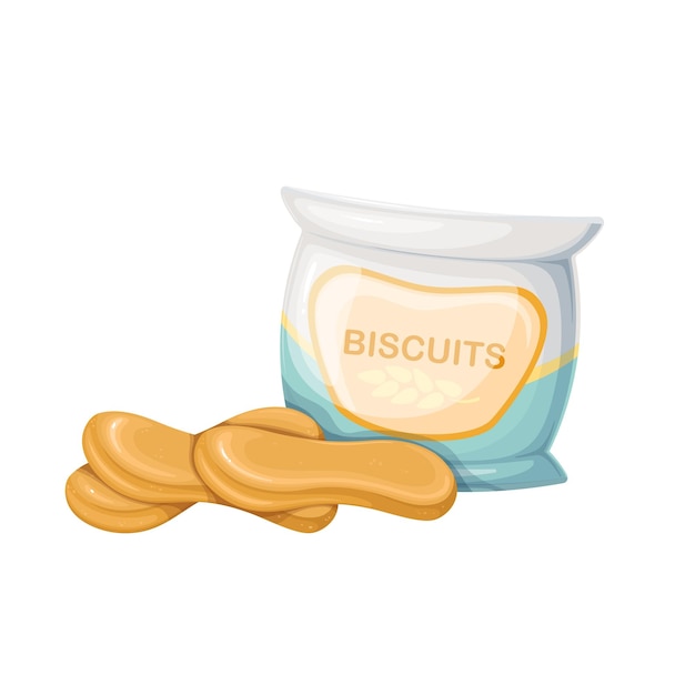 Vector plastic package with biscuits