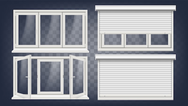 Vector plastic pvc window