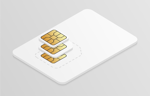 Plastic sim card illustration