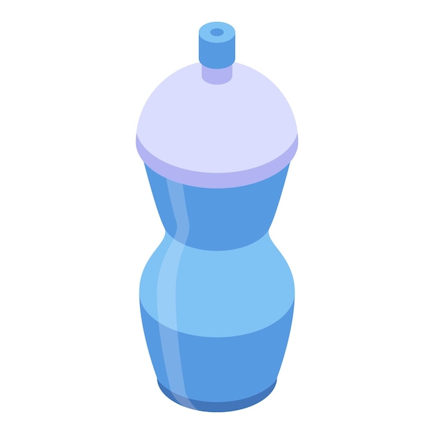Вектор Иконка пластиковой чашки-непроливайки изометрическая иконка вектора пластиковой чашки-непроливайки для веб-дизайна, выделенная на белом фоне