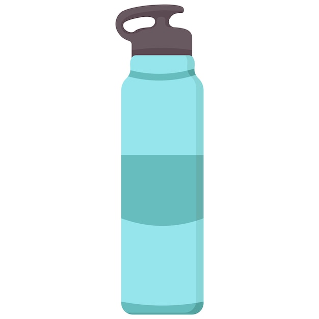 Plastic sports water bottle Vector icon