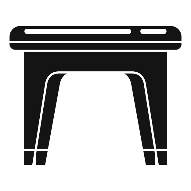 Plastic stoel zonder rugleuning pictogram Eenvoudige illustratie van plastic stoel zonder rugleuning vector pictogram voor webdesign geïsoleerd op een witte achtergrond