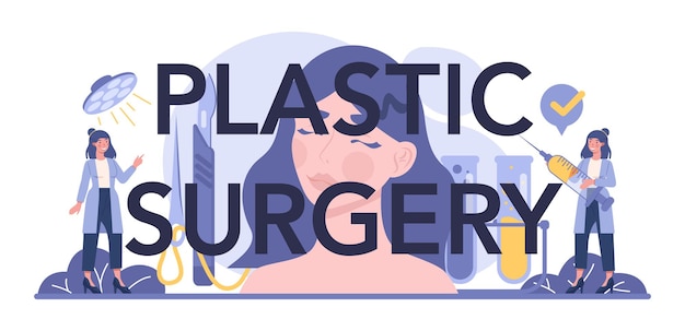 Plastic surgery typographic header