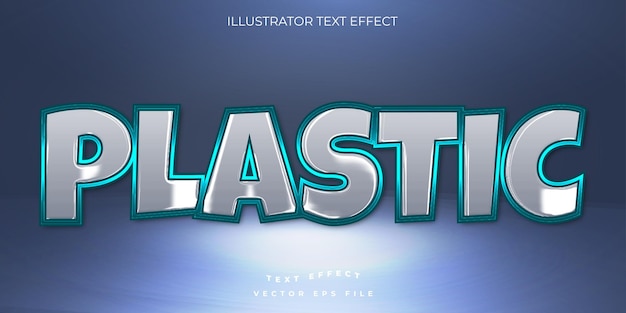 Plastic text effect design vector