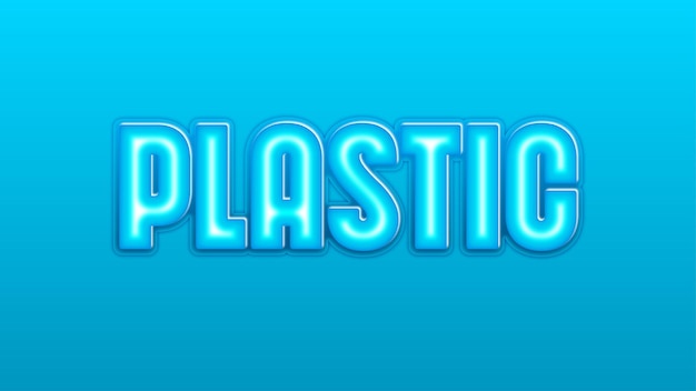 Vector plastic text effect