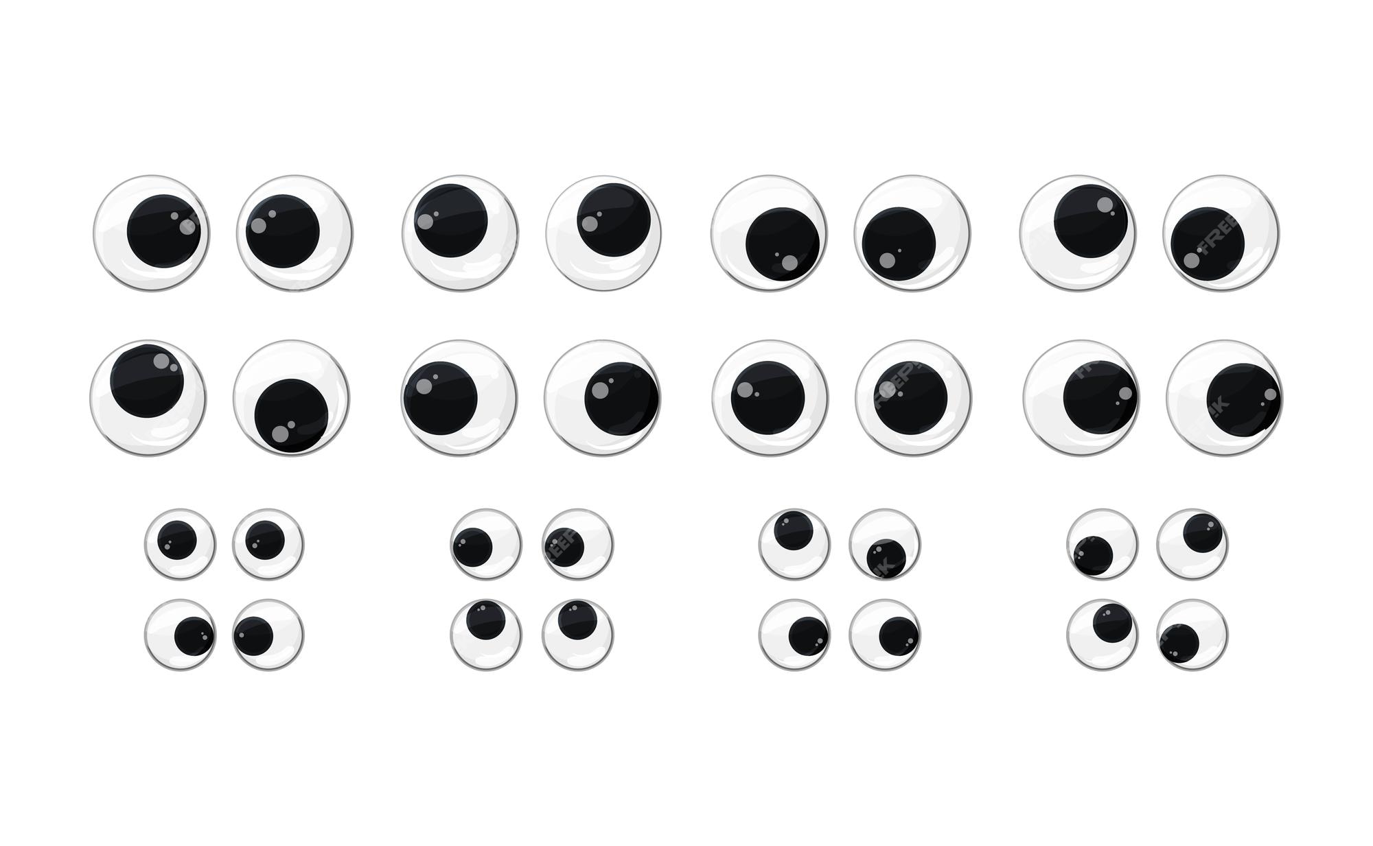 Premium Vector  Googly eyes plastic toys seamless pattern background funny  cartoon eye emotion texture in sketch