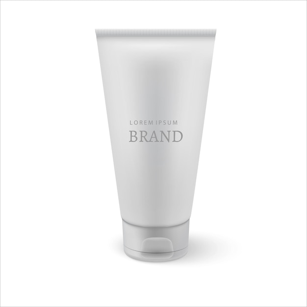 Vector plastic tube of cream or gel ready for your design product packing vector  mock up