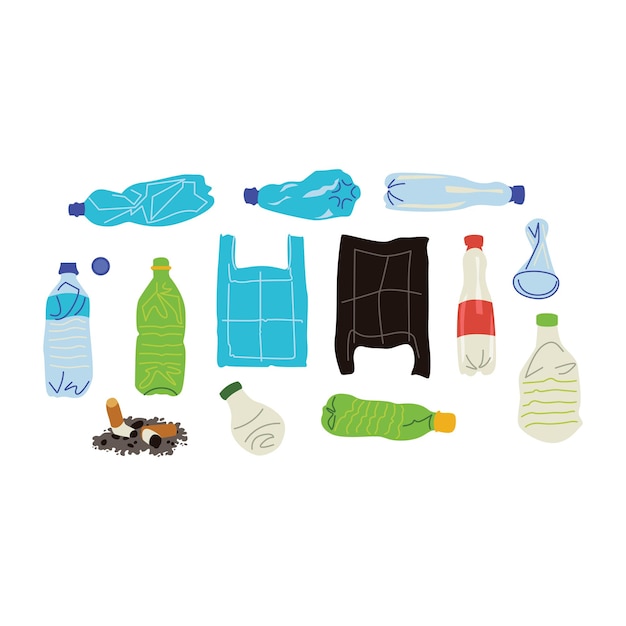 Vector plastic waste