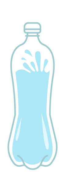 Plastic water bottle Vector illustration