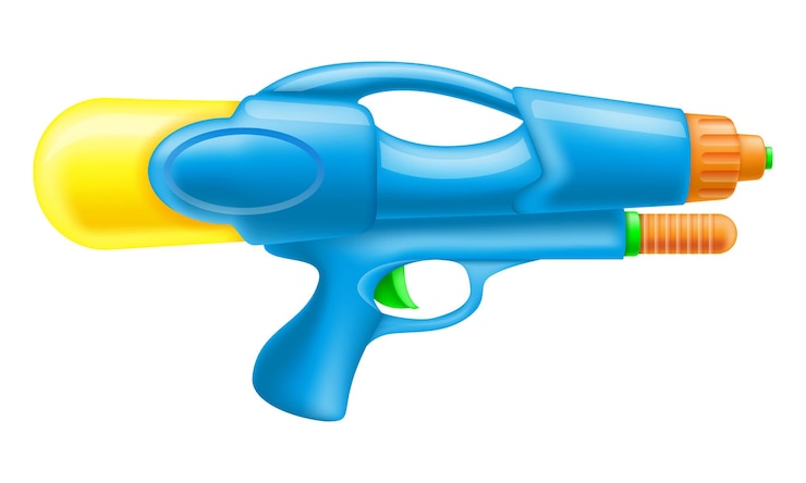 Vector 子供のゲームのベクトル図のプラスチック水鉄砲