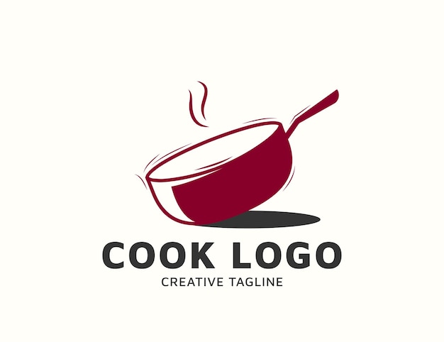 Plat eenvoudig kok-logo-ontwerp