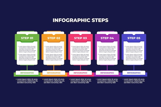 Plat kleurrijk infographic ontwerp voor bedrijf