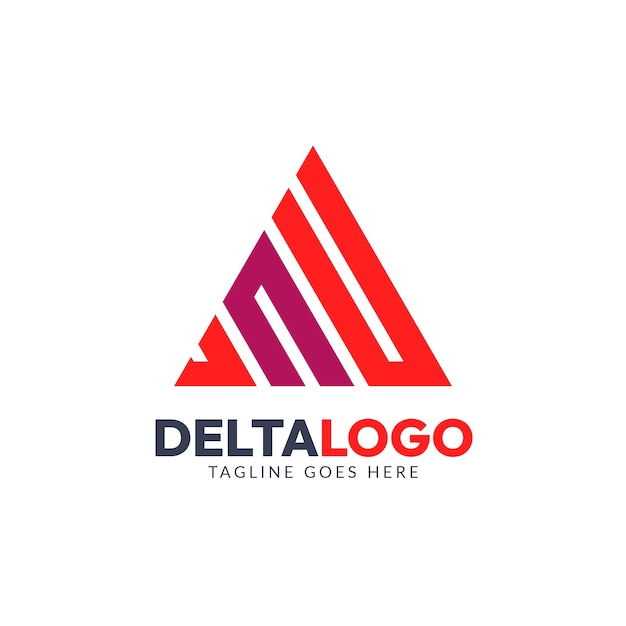 Vector plat ontwerp delta-logo-ontwerp