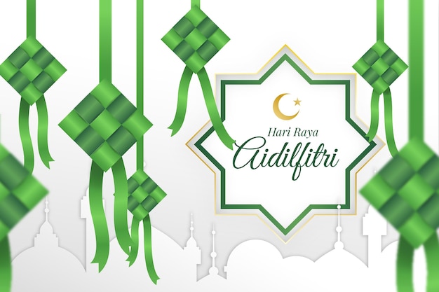 Plat ontwerp selemat hari raya aidalfitri