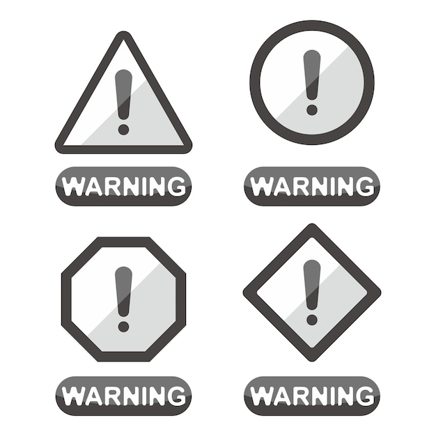 Plat symbool voor gevaarwaarschuwingsbord