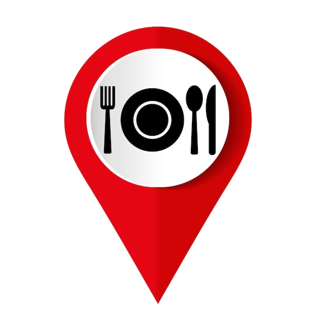 Plate fork and spoon icon Vector illustration