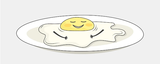 A plate of fried eggs with a smiling face.