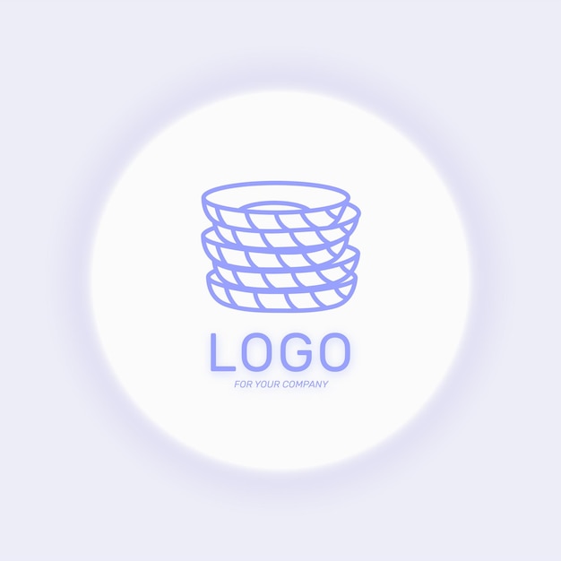 Vettore logotipo piatto stoviglie logo piastre icona per il web design o l'illustrazione vettoriale isolata dell'azienda eps