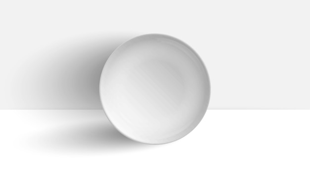 Vector plate on white table