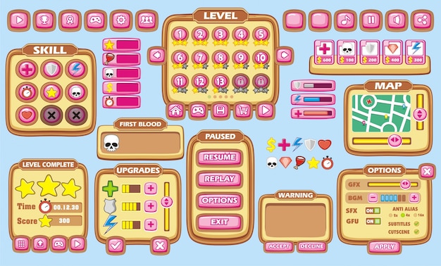 platform game user interface for mobile application