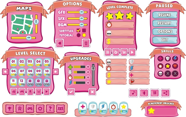 Vector platform game user interface