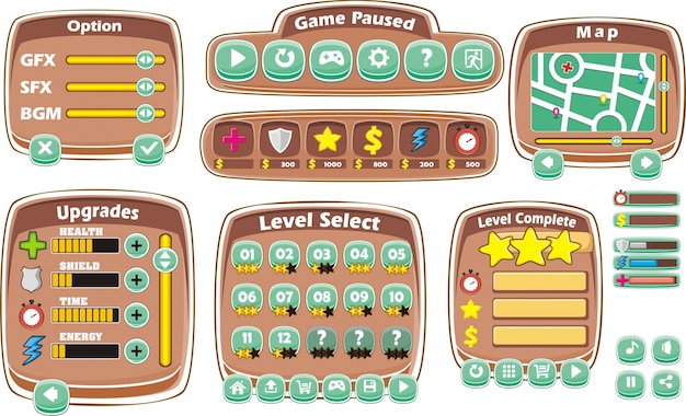 Vector platform game user interface