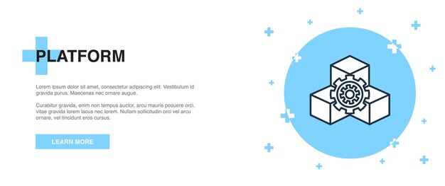 Значок линии платформы Простая иконка баннера контур шаблона концепции значок линии платформы Простая иллюстрация линии