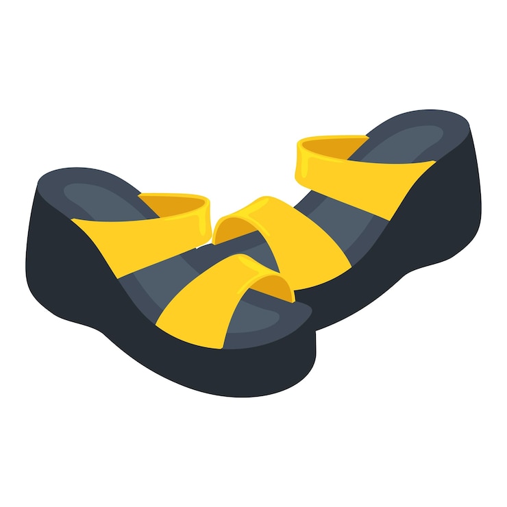 Vector プラットフォーム シューズ アイコン web のプラットフォーム シューズ ベクトル アイコンのアイソメ図