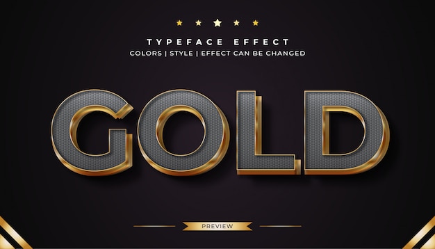 Platina en gouden tekststijleffect