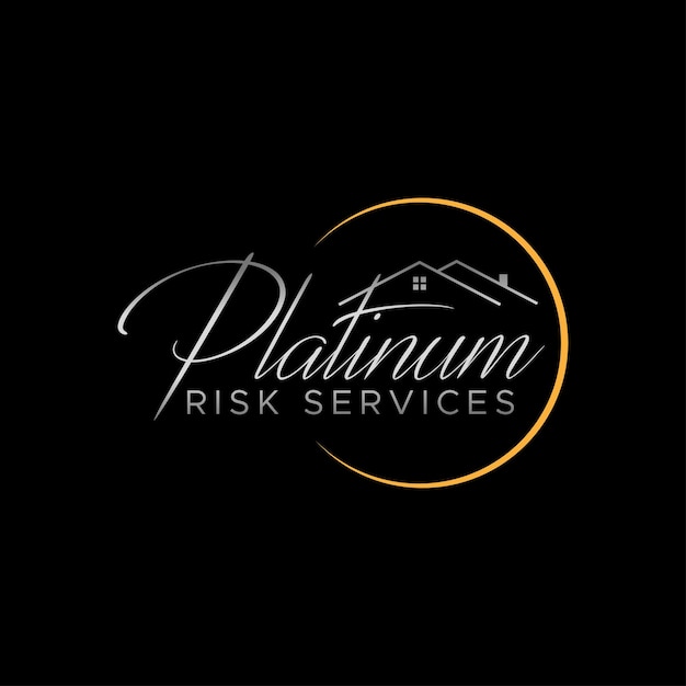 Vector platinum home risk services investment logo design icon element vector