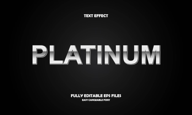 Platinum text effect