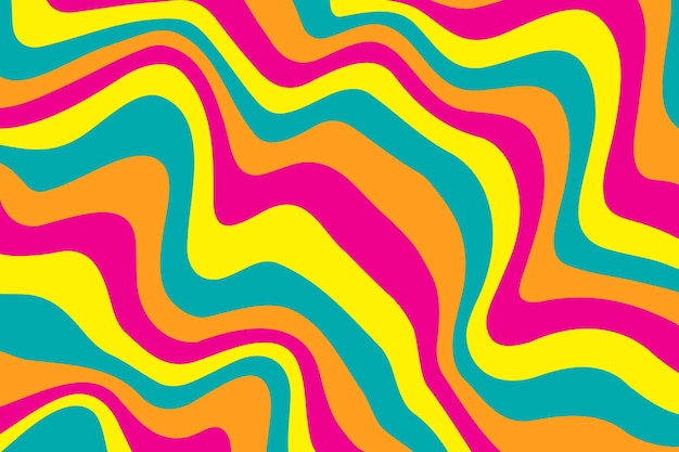 Vector platte abstracte psychedelische groovy achtergrond