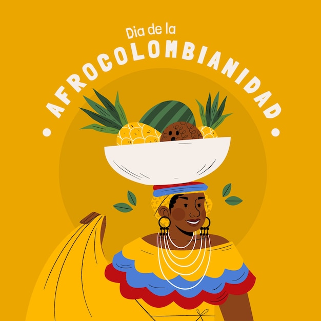 Vector platte afrocolombianidad illustratie